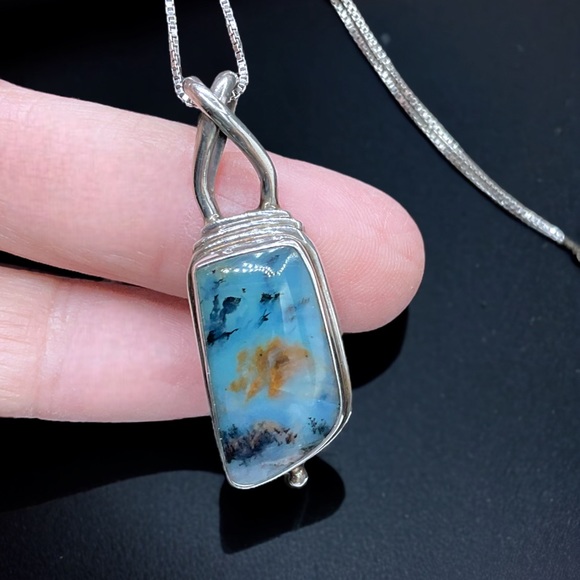 🌺Unique Sarda Sterling & Agate Necklace - Picture 2 of 14